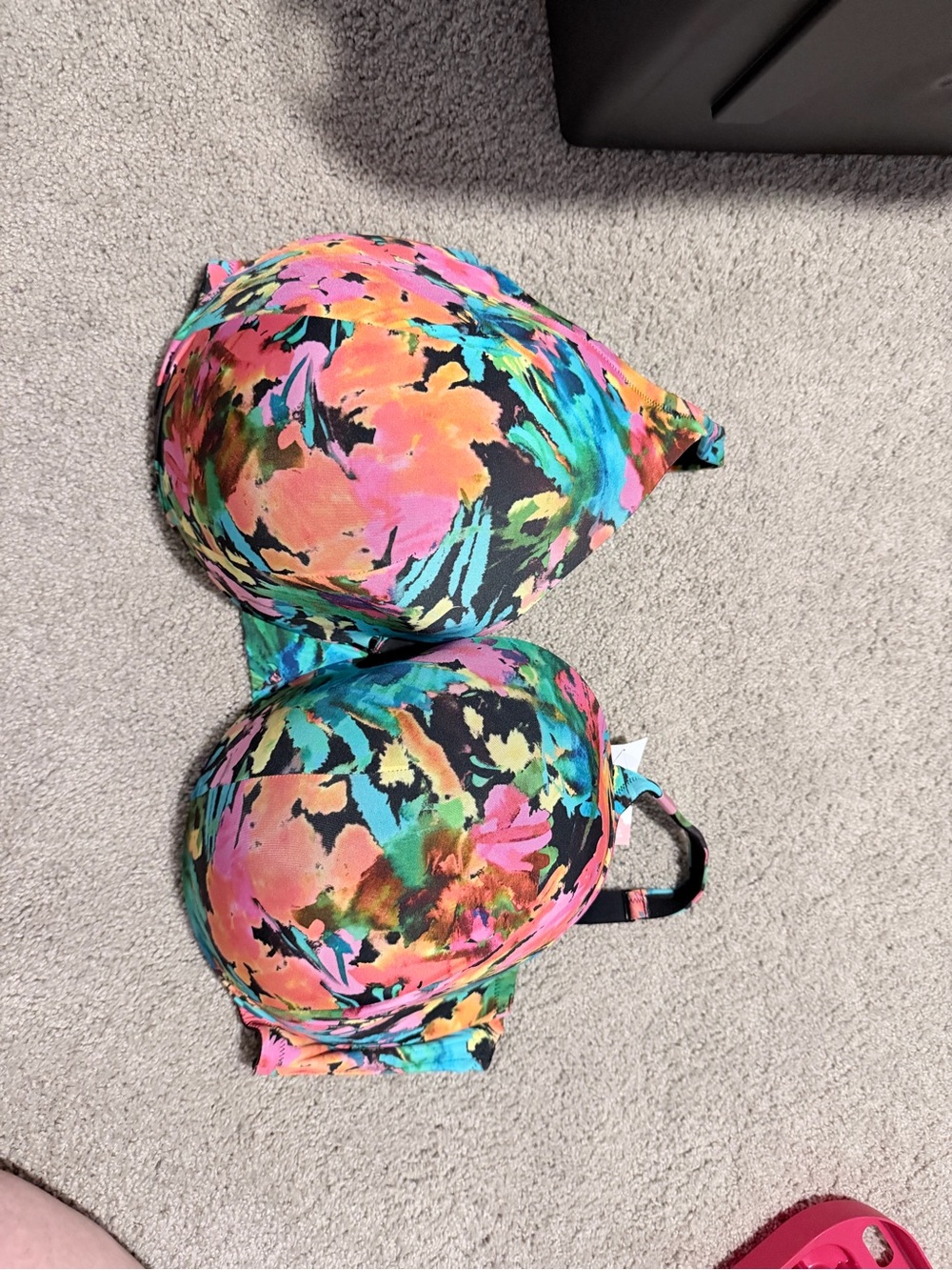 Lane Bryant Cacique Multicolor Abstract Floral Print Bra